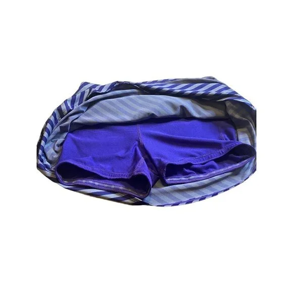 𝅺ATHLETA Purple & Grey Striped Swagger Skort Size S - Picture 6 of 8